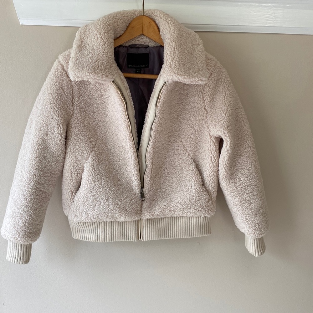 Banana Republic faux fur short jacket.